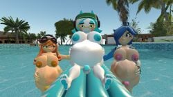 3d 3futas anthro bbw bbw_mom beach beanie belly belly_grab breasts completely_nude fat futa_only futa_with_futa futanari glasses glitch_productions goggles goggles_on_hat group hat headphones human_meggy kabalmystic karen_(smg4) meggy_spletzer mostly_nude naked_glasses naked_hat naked_headwear nude nude_futanari pool pool_float pregnant pregnant_futa sitting smg4 standing tari_(smg4)