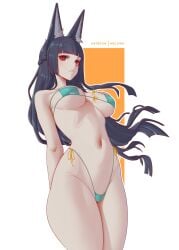 1girls absurd_res alternate_version_available animal_ears ass big_ass big_thighs bikini black_hair breasts female female_focus female_only fox_ears hi_res hoshimi_miyabi huge_ass huge_thighs light-skinned_female light_skin long_hair looking_at_viewer medium_breasts melowh red_eyes shirt thick_hips thick_thighs thighs zenless_zone_zero