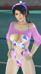 3d athletic athletic_female big_breasts black_hair breasts busty dead_or_alive female female_focus female_only fitness hourglass_figure momiji_(ninja_gaiden) ninja_gaiden tagme wide_hips x-kx_(artist)
