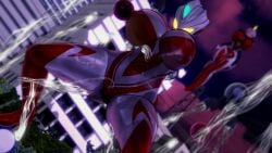 3d alien alien_girl alien_humanoid city city_background female female_only galactic_art large_breasts original original_character sky squirting ultraman_(franchise) ultrawoman