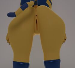 3d 3d_(artwork) 3d_model animal_crossing ankha ankha_(animal_crossing) ankha_(hazeker) asshole big_ass doubutsu_no_mori hazeker nairu_(doubutsu_no_mori) nintendo pussy simple_background yellow_body