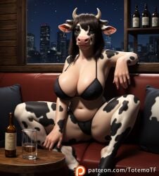 ai_generated ass breasts busty cow_girl fur furry sexy.ai tf thick totemotf transformation