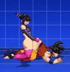 anal anal_penetration anal_sex animated big_ass big_penis black_hair blue_background boots bouncing_ass capcom crossover cum cum_in_ass cum_inside doggy_style dragon_ball dragon_ball_super dragon_ball_z futa_on_male futa_penetrating_male futadom futanari game gif gloves half_naked hand_on_butt juri_han loop m.u.g.e.n male malesub mugenfutacharsmaker muscular_male pixel_animation pixel_art purple_eyes sex short_hair short_playtime small_breasts son_goku street_fighter street_fighter_v tagme tied_hair