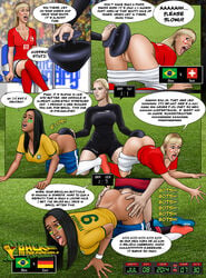 2018_fifa_world_cup 3girls anal ass big_breasts bottomless brazil breasts buttplug celebrity comic dark-skinned_female dark_skin defeat defeated dialogue extro female female_only femdom fernanda_colombo_uliana football from_behind huge_buttplug humiliation interracial large_breasts multiple_girls painal penalty_game real_person realistic referee score sex sex_toy soccer soccer_shoes soccer_uniform socks sports switzerland trash_talk uniform unseen_male_face victory world_cup yuri