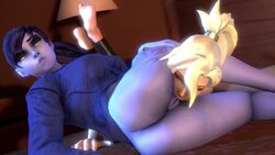 2girls 3d animated ass blizzard_entertainment blonde_hair cunnilingus female female_only larryjohnsonsfm licking mercy oral overwatch pussy sound source_filmmaker video widowmaker yuri