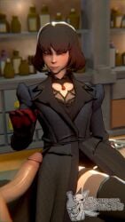 3d blender cum cum_on_clothes cum_on_face deadlock ejaculation female gloved_handjob gloves handjob mina_(deadlock) orangedonut33 ruined_orgasm tagme video