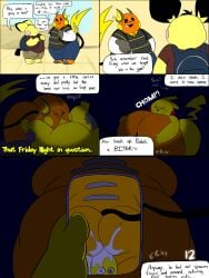 2024 absurd_res anal anthro ass backpack bed bedroom bedroom_sex big_butt bite black_ear_tips black_hair black_markings black_sclera black_tail black_tail_tip blue_bottomwear blue_clothing blue_pants bodily_fluids bottomwear brown_bottomwear brown_clothing brown_ear_tips brown_markings brown_pants brown_toes butt_bite butt_grab chonkymouse clothing collared_shirt colored comic contextual_arrow cum cum_drip cum_in_ass cum_inside cum_on_penis dark_room dialogue digital_media_(artwork) dipstick_ears dipstick_tail directional_arrow doggy_style dripping ear_markings ejaculation electronics english_description english_text fellatio first_person_view flashback flashlight flat_colors from_behind_position furniture generation_1_pokemon generation_2_pokemon genital_fluids genitals grey_clothing grey_shirt grey_topwear group hair hallway hand_on_butt hi_res holding_leg holding_object holding_phone holding_thigh hug hugging_another hugging_butt leaking_cum male male/male markings multicolored_ears narration navel night nintendo nude one_eye_closed oral orange_body pace_(blastoiseanimator) page_number pants pedro_(blastoiseanimator) penile penis phone pichu pikachu pink_cheeks pokemon pokemon_(species) polo_shirt raichu recording recording_sex recording_video red_cheeks riley_(blastoiseanimator) school sex shirt simple_background speech_bubble tail tail_markings text thick_thighs time_card topwear trio undershirt white_eyes white_sleeves wide_hips yellow_body yellow_cheeks yellow_ears yellow_tail yellow_tail_tip