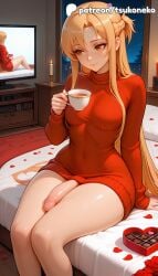 1futa 2026 ai_assisted ai_generated anime artist_name asuna_(sao) blonde_hair cock dick explicit flower futanari hi_res high_quality high_resolution highres long_hair patreon patreon_username penis petals red_flower red_rose ribbed_sweater rose rose_petals smile stable_diffusion sweater sweater_dress sword_art_online sword_art_online:_alicization tsukoneko watermark yuuki_asuna