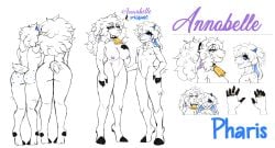 2025 2_horns absurd_res annabelle_(lizarian) anthro ass bell bell_collar big_breasts black_hooves blue_freckles blue_horn blue_inner_ear blue_nipples blue_sclera bovid braces breasts butcher_pal caprine cloven_hooves collar colored dewclaw_hooves digit_ring digital_drawing_(artwork) digital_media_(artwork) duo eye_through_hair eyebrow_through_hair eyebrows featureless_crotch female female_anthro femboy freckled_butt freckled_face freckles front_view frown full-length_portrait fur genitals hair headshot_portrait hi_res hooves horizontal_pupils horn humanoid_hands jewelry looking_at_viewer male male/female male_anthro mammal married_couple model_sheet nipples nude nude_anthro nude_female nude_male pharis_(lizarian) portrait pupils purple_inner_ear purple_nipples purple_tongue rear_view ring sheep side_view simple_background smile teeth text tongue translucent translucent_hair unguligrade wedding_ring white_background white_body white_fur white_pupils