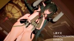 1boy 1girls 3d 3d_animation :o against_wall animated architecture arknights arknights:_endfield bare_legs bare_shoulders bent_over between_breasts black_hair blinking blue_hair bottomless bouncing_breasts breasts breasts_out closed_mouth clothed_female_nude_male clothes_between_breasts deep_penetration diamond-shaped_pupils diamond_(shape) dragon_girl dragon_horns dragon_tail dress east_asian_architecture elbow_gloves eyebrows_hidden_by_hair facing_viewer female female_focus from_below gloves gradient_hair green_eyes hair_intakes half-closed_eyes hanging_breasts head_tilt hime_cut horns indoors large_breasts large_tail long_sidelocks looking_at_another looking_back looking_to_the_side multicolored_eyes multicolored_hair muscular muscular_male navel nipples nude open_mouth partially_undressed penis pointy_ears raised_eyebrows red_eyes red_hair red_horns sex sex_from_behind shinaosumata shiny_penis sidelocks sleeveless sleeveless_dress standing symbol-shaped_pupils tagme tail tail_raised teeth thick_thighs thighs toned toned_female toned_stomach tongue vaginal_penetration video wide_hips wince zhuang_fangyi_(arknights)