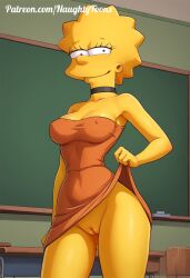 1girls 20th_century_studios aged_up ai_generated female lisa_simpson naughtytoons pussy solo tagme the_simpsons