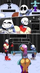 anonimop3rson bubble_butt female_frisk frisk humiliation undertale wedgie