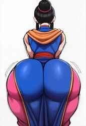 1girls ai_generated ass back_view big_ass big_butt brasil_louco bubble_ass bubble_butt chichi dragon_ball dragon_ball_super dragon_ball_z female female_only full_body fully_clothed milf shueisha simple_background solo solo_female solo_focus tagme toei_animation white_background