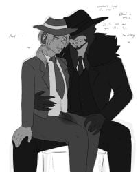 chance_(forsaken) degradation dirty_talk erection forsaken_(roblox) mafioso_(forsaken) peeing peeing_on_another peeing_self roblox robloxian sitting_on_lap sitting_on_person urine