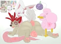 2026 4_toes animal animal_genitalia animal_only animal_vulva anus ass avian backsash beak big_butt bird canid canine canine_genitalia canine_vulva cloaca digital_media_(artwork) feet female feral feral_focus feral_only fur genitals group hair half-closed_eyes hindpaw hybrid looking_at_viewer looking_back mammal narrowed_eyes nude one_piece pawpads paws pink_body pink_sclera reference_image reptile scalie simple_background snake tail toes tongue tongue_out trio vulva white_body wings