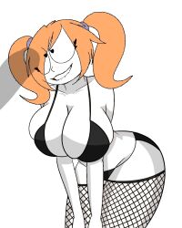 1boy 1girls ass ass_focus big_ass big_breasts bite biting_lip black_eyes breasts chloe_smith_(oc) curvy curvy_body curvy_female erection female female_focus female_only heart heart-shaped_pupils heart_eyes heart_symbol imminent_fellatio imminent_oral imminent_penetration imminent_sex imminent_vaginal light-skinned_female light_skin lips mail mesh oc orange_hair original_character panties penis pleasure_face pussy smile smiling vagina voluptuous voluptuous_body voluptuous_female white_background white_body white_skin