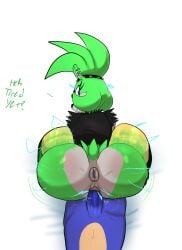 1boy 1girls anthro anthro_female anthro_male anthro_on_anthro anthro_penetrating_anthro anus ass big_ass black_shirt blue_eyes blue_fur bubble_butt butt_focus clothed clothed_female_nude_male clothed_sex clothing cock dialogue dick english_dialogue english_text erection eulipotyphlan fat_ass female fur green_fur hedgehog huge_ass idw_publishing large_ass looking_back_at_partner male male/female male_pov mammal motion_lines pants penis penis_in_pussy plap pov rear_view reverse_cowgirl_position riding riding_penis sega sex sharp_teeth shirt sonic_(series) sonic_the_hedgehog sonic_the_hedgehog_(comics) sonic_the_hedgehog_(idw) sonic_the_hedgehog_(series) straight straight_sex surge_the_tenrec susknuckles tail text thick_ass vagina vaginal_penetration white_background
