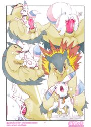 1boy 1girls 2019 ahe_gao all_fours alternate_color anus ass balls barbed_penis big_penis close-up closed_eyes collar cowgirl_position cum cum_in_pussy cum_inside dated doggy_style duo eeveelution feet female feral from_behind_position furry heart heavy_breathing insomniacovrlrd interspecies knot larger_male male nintendo nude on_top original_character padlock page_1 penetration penis pokemon pokemon_(species) pokemon_gsc precum pussy sex size_difference smaller_female straight testicles text typhlosion umbreon vaginal_penetration video_games watermark wet