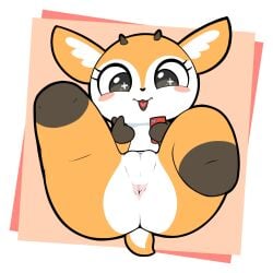 1:1 2025 aggretsuko antelope anthro anus ass blush bovid censored digital_media_(artwork) electronics female gazelle genitals grey_eyes hi_res lemonspark_nwt looking_at_viewer mammal mosaic_censorship nude nude_anthro nude_female open_mouth orange_body phone presenting presenting_anus presenting_hindquarters presenting_vulva sanrio simple_background smile solo sparkles sparkling_eyes spread_legs spreading tail thomson's_gazelle true_antelope tsunoda_(aggretsuko) vulva white_body