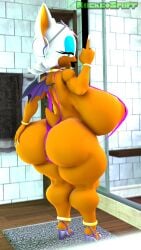 3d 3d_(artwork) absurd_res anthro areola areola_slip bat bathroom big_ass big_breasts bracelet choker claws clothing digital_media_(artwork) earrings eyewear eyewear_on_head female gesture half-closed_eyes hand_on_butt hi_res high_heels hoop_ear_ring huge_ass huge_breasts jewelry looking_at_viewer mammal middle_finger narrowed_eyes necklace nipple_slip one-piece_swimsuit piercing rocketspuff rouge_the_bat sega shortstack sling_bikini smug_grin solo sonic_(series) sonic_the_hedgehog_(series) sunglasses sunglasses_on_head swimwear thick_thighs toe_claws voluptuous_female