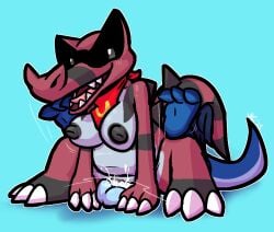 2026 3_fingers 3_toes anthro anthro_on_anthro anthro_penetrated anthro_penetrating anthro_penetrating_anthro balls big_balls black_body black_nipples black_scales black_sclera blue_balls blue_body blue_hair blue_penis blue_scales bodily_fluids claws crocodilian cum cum_from_vagina cum_in_vagina cum_inside cum_on_balls cum_on_penis cum_splatter duo erection faceless_anthro faceless_character faceless_male feet female female_on_top female_penetrated fingers generation_5_pokemon genital_fluids genitals grey_eyes hair krookodile legs_up lizard long_snout looking_back male male/female male_on_bottom male_penetrating male_penetrating_female nintendo nipples on_bottom on_top open_mouth penetration penis pokemon pokemon_(species) power_bottom red_body red_scales reptile reverse_amazon_position scales scalie sex sharp_teeth slightly_chubby slightly_chubby_anthro slightly_chubby_female smile snout spikes spikes_(anatomy) teeth toe_claws toes ulti_(ultilix) ultilix vaginal_penetration white_claws