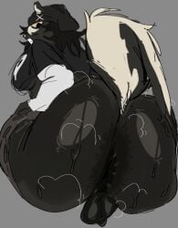 2024 anthro anus ass backsack balls beanie big_anus big_breasts big_butt black_anus black_beanie black_body black_clothing black_fur black_hair black_hat black_headwear black_shirt black_topwear bottom_heavy bottomless bottomless_anthro bottomless_gynomorph bottomless_intersex breasts bubble_butt butt_focus clothed clothing colored curvy_figure digital_drawing_(artwork) digital_media_(artwork) eyelashes fluffy fluffy_tail fur gat0pussy24 genitals glistening glistening_balls glistening_butt glistening_genitalia gynomorph hair hat headgear headwear huge_butt huge_hips huge_thighs intersex long_sleeves looking_at_viewer looking_back looking_back_at_viewer loose_anus mammal mephitid multicolored_body multicolored_fur one_stocking_on perineum pink_nose presenting presenting_anus presenting_balls presenting_hindquarters presenting_perineum seductive shirt short_hair side_boob siouxsie_(ghostfuckrr) skull_shirt skunk solo tagme tail teeth thick_thighs topwear trans_(lore) trans_woman_(lore) two_tone_body two_tone_fur voluptuous voluptuous_anthro voluptuous_gynomorph wide_hips yellow_sclera