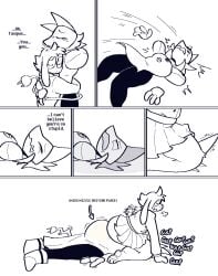 anthro belly belly_inflation biped bodily_fluids bottomwear bovid caprine closed_eyes clothed clothing crossdressing darkner deep_throat deltarune dialogue doki_doki_literature_club dominant dominant_male dress eyewear feet felid feline female femboy floating_hands fluffy forced genital_fluids glasses hi_res horn hug inflation lying machine male male/female mammal on_back oral oral_penetration peeing peeing_in_mouth peeing_inside penetration ralsei rape robot school_uniform sequence sex shove sitting_on_another skirt swallowing swallowing_urine tail tail_motion tailwag tasque_manager tasque_manager_(deltarune) team_salvato ti-ling undertale_(series) uniform urine urine_inflation watersports wearing_glasses