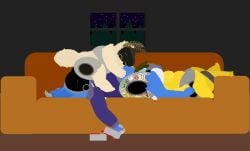 absurd_res antennae_(anatomy) anthro arthropod arthropod_abdomen arthropod_abdomen_genitalia bee blush bodily_fluids bottomless clothed clothing facesitting female furniture genital_fluids genitals group hi_res honeypot_(tf2_demo_2004) hoodie hoodie_only hybrid hymenopteran insects lepidopteran machine male male/male mocha_(tf2_demo_2004) moth ovipositor penis penis_on_face precum pregnant pregnant_male protogen sex sitting_on_another sleep_sex sleeping sofa stickerboard_(tf2_demo_2004) stickers_on_body tf2_demo_2004 topwear topwear_only trio