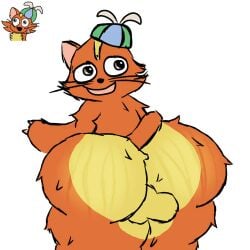 1boy anthro arm_tuft ass balls big_ass big_thighs digital_media_(artwork) drawing fanart fur hat hat_only huge_ass looking_at_viewer male mammal markings markings_(fur) massive_ass multicolored_body multicolored_fur mustelid musteline naked naked_male nude nude_male open_mouth orange_fur quksto request requested showing_ass smile solo tail thick thick_ass thighs true_musteline tuft weasel whiskers willy_the_weasel willys_wonderland