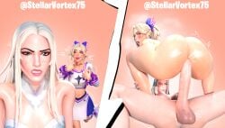1female 1futa 1futa1girl 1girl1futa 1girls 3d angry_expression areola areolae ass bare_shoulders blonde-haired_female blonde_female blonde_hair blush blush_lines breasts cheerleader cheerleader_costume cheerleader_outfit cheerleader_uniform colored_nails cowgirl_position emma_frost emma_frost_(fortnite) epic_games female female_on_top fortnite fortnite:_battle_royale freckles freckles_on_ass futa_on_female futa_with_female futanari hair_ornament hair_ribbon haylee_skye_(fortnite) intersex intersex/female intersex_penetrating intersex_penetrating_female laying laying_on_back legs_apart light-skinned_female light-skinned_futa light-skinned_futanari light_skin lipstick long_penis looking_pleasured marvel nail_polish naked naked_female naked_futa nipples nude nude_female nude_futa on_back open_mouth painted_nails penis pink_lipstick ponytail purple_eyes purple_nail_polish purple_nails sex sexual_intercourse simple_background skirt stellarvortex75