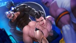 3boys absol_(dkqthf) all_fours another_eidos_of_dragon_vein_r armband ass ass_bigger_than_head ass_cleavage back_muscles bandage bandaged_arm bandaged_chest bara beard beefy biceps big_ass big_penis black_hair blurry_foreground bubble_ass bubble_butt buzz_cut censored censored_penis collarbone completely_nude crying crying_with_eyes_open cyborg dat_ass depth_of_field dkqthf doggy_style drooling duo_focus erection from_behind from_behind_position gay hi_res huge_cock hunk imminent_anal imminent_penetration imminent_rape imminent_sex looking_back male male/male male_only manly maou_abusorun mature_male mechanical_arm mosaic_censoring muscles muscular muscular_arms muscular_ass muscular_back muscular_legs muscular_male muscular_thighs narrowed_eyes nosebleed nude pecs penis plump_ass pointless_censoring possession quadriceps red_glans retracted_foreskin saliva saliva_trail short_hair struggling tears thick thick_ass thick_legs thick_penis thick_thighs tough_guy uncircumcised uncut veiny_penis visor yaoi