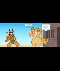 after_sex anthro areola beach big_areola big_breasts bikini bird_dog bodily_fluids breasts brown_body brown_fur brown_hair canid canine canis clothed clothed_female clothing comic cum cum_in_ass cum_in_vagina cum_inside cum_on_breasts cum_on_face dobermann dog_knight_rpg domestic_dog duo english_text female fluffy fluffy_tail fur genital_fluids genitals golden_retriever hair hi_res huge_breasts huge_thighs humor hunting_dog jeane_(ceehaz) long_tail mammal mehdrawings muscular muscular_anthro muscular_female nipples nude nude_anthro nude_female pawpads pinscher retriever rory_(ceehaz) shocked short_hair speech_bubble swimwear tail text thick_thighs two-piece_swimsuit vulva wide_hips yellow_body yellow_fur