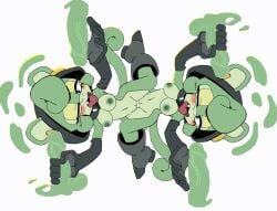 accessory animated anus ass blush blush_lines bodily_fluids breasts breaths canid claire_voyance female fur genitals green_body green_fur hair_accessory humanoid male/female mammal nipples open_mouth sega sonic_(series) sonic_the_hedgehog_(comics) sonic_the_hedgehog_(idw) sonic_the_hedgehog_(series) tail