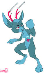 animancer antennae avoidedcat breasts female furry horn jackalope lagomorph mammal no_humans rabbit ramona solo wifi