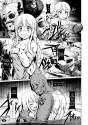 a-teru_haito black_and_white bleachedtwob cruel cruelty dump english english_text grim grimdark k-on! kuroiro_jikan nomic nomic745 racial_slur racism slur stereotype stupid translated tsumugi_kotobuki_(k-on!)