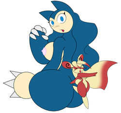 anthro ass blue_eyes breasts claws closed_eyes color female female_only fur furry gb_of_bs interspecies multiple_females nipples on_one_foot open_eyes pokemon pokemon_rgby pokemon_rse sitting size_difference snorlax spinda standing tagme