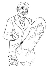 george_zimmer kristal line_art male_only meme men's_wearhouse monochrome penis