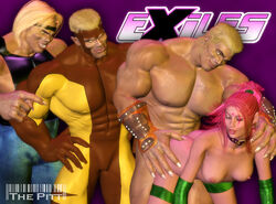 1girls 3d all_fours blink_(x-men) clarice_ferguson doggy_style exiles feline marvel multiple_boys nipples sabretooth sex straight_hair the_pitt victor_creed x-men