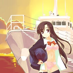 blood boat bra hidden_sideway katsura_kotonoha kotonoha kotonoha_katsura lingerie makoto_ito nice_boat panties ryuuta ryuuta_(msxtr) school_days severed_head thighhighs underwear