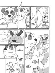 1boy anthro bigger_version_at_the_source canine comic fur furry male male_only muscles paws plain_background ryuta-h solo