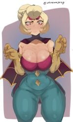 big_breasts blonde_hair blush brawl_stars charlie_(brawl_stars) gloves solo_female tagme thick_thighs unknown2410p