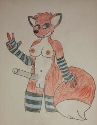 absurd_res anthro canid canine fox gynomorph hi_res intersex jungledyret_hugo mammal rita_(jungledyret) solo