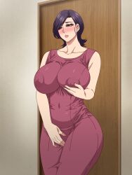 ano_kono_kawari_ni_suki_na_dake areolae_visible_through_clothing big_ass big_breasts big_penis cosplay erect_nipples milf nipples_visible_through_clothing pussy