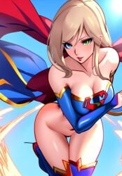 ai_generated anime_style cartoon dc dc_comics kara_zor-el kryptonian solo supergirl