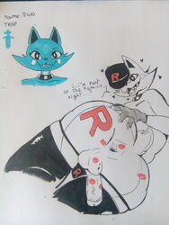 1boy femboy fur furry furry_only limited_palette logo male male_only meow_fuck original_character partially_colored penis pokemon sketch soft_color testicles text thick_thighs traditional_media traditional_media_(artwork) trap veins veiny_penis wide_hips wolf