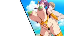 1boy 1girls ahe_gao bakunyuu_party belly_button big_breasts boob_window breasts breasts_out brown_hair censored choker crotchless crotchless_panties cum cum_drip cum_in_pussy cum_inside eyeless_male fat_man female female_focus female_pubic_hair happy_face high_heels highres huge_breasts human implied_penetration impregnation long_hair magic_wand male mature_female milf mosaic_censoring mullet_(hairstyle) naughty_face nipples nipples_visible_through_clothing penis_earrings penis_in_pussy pubic_hair purple_hair semen semen_on_body sex_slave straight sweat takeda_hiromitsu terena_(bakunyuu_party) thick_thighs tongue tongue_out