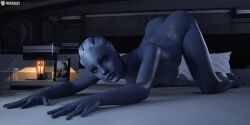 1girls 3d 3d_model alien alien_girl alien_humanoid alien_look_like_human alien_only asari ass bed bed_sheet bed_sheets bedroom big_breasts bioware blue_eyes blue_skin breasts cgi completely_naked completely_naked_female completely_nude completely_nude_female crouching crouching_female electronic_arts female female_only interior interior_background interior_view inviting_to_sex lamp liara_t'soni looking_at_viewer lying_on_bed mass_effect mass_effect_2 mass_effect_3 missally nude nude_female photo seductive seductive_body seductive_eyes seductive_gaze seductive_look seductive_pose solo