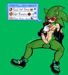 balls deerpizza_pie male male_only penis scourge_the_hedgehog solo sonic_(series)