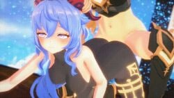 1boy 1girls 3d aether_(genshin_impact) animated big_breasts fat_ass ganyu_(genshin_impact) genshin_impact holding horns koikatsu long_hair mihoyo mw9 pleasure_face sex straight thick_thighs vaginal_penetration vaginal_sex