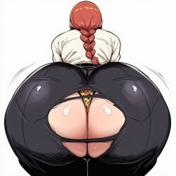 1female 1females 1girl 1girls ai_generated ass_bigger_than_head big_butt chainsaw_man female female_only female_thick_thighs girl girl_only hnakano88929 makima_(chainsaw_man) solo solo_female solo_girl tagme